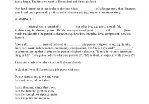 Eulogy Template for A Friend Eulogy Template 10 Free Pdf Documents Download Free