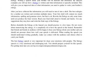 Eulogy Template for Brother How to Write the Funeral Speech