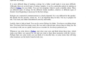 Eulogy Template for Father Writing the Faultless Eulogy for Your Father
