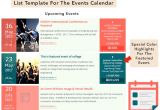 Event Calendar Template for Website the events Calendar Shortcode and Templates WordPress
