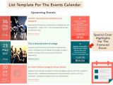 Event Calendar Website Template the events Calendar Shortcode and Templates WordPress