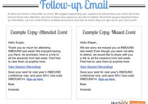 Event Follow Up Email Template 4 event Emails Explained