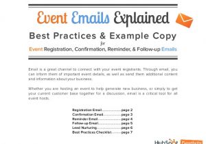 Event Follow Up Email Template 4 event Emails Explained