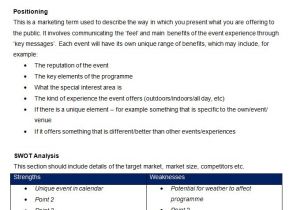Event Marketing Proposal Template event Marketing Plan Template 11 Free Word Documents