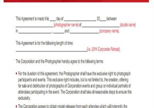 Event Photographer Contract Template 10 Photography Contract Templates Free Sample Example