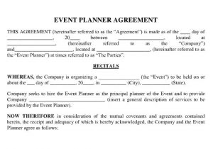 Event Planner Contract Template event Contract Template 23 Word Excel Pdf Documents
