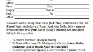 Event Planning Contract Template 15 event Contract Templates Sample Example format
