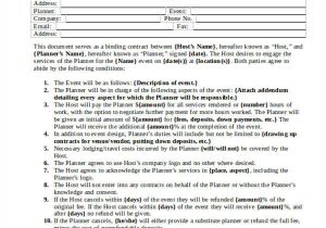 Event Planning Contract Template event Planner Contract Sample 14 Examples In Word Pdf