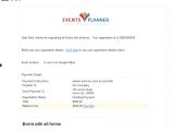 Event Planning Email Template Features events Planner for WordPress