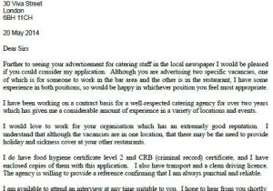Event Staff Cover Letter Catering Staff Cover Letter Example Learnist org