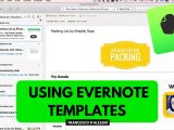 Evernote Templates Download Using Evernote Templates Workshop From Simply Days Youtube