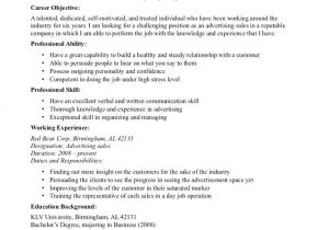 Example Of A Basic Resume Objective 12 13 Examples Of Good Objectives On Resumes