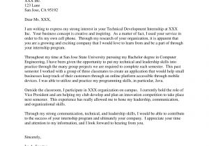 Example Of A Cover Letter for An Internship 16 Best Cover Letter Samples for Internship