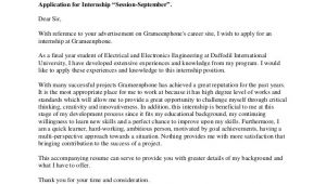 Example Of A Cover Letter for An Internship Example Cover Letter for Internship Example Cover Letter