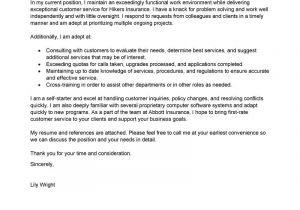 Example Of A Cover Letter for Customer Service Customer Service Representative Cover Letter Examples