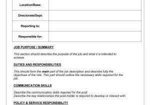 Example Of A Job Description Template 49 Free Job Description Templates Examples Free
