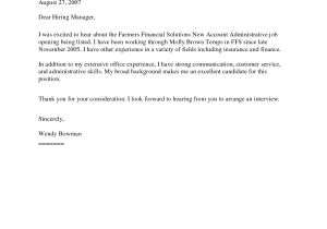Example Of A Written Cover Letter Example Of Cover Letter for Resume Template