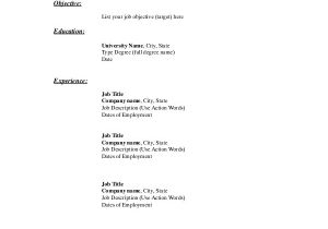 Example Of Basic Resume' Layout Basic Resume Example 8 Samples In Word Pdf