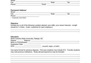 Example Of Blank Applicant Resume Blank Resume Template Microsoft Word Http Www