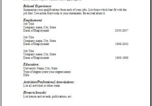 Example Of Blank Resume Free Blank Resume Templates Download Resume Sample