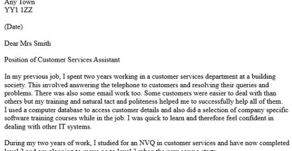 Example Of Cover Letter for Customer Service Job Customer Services assistant Cover Letter Icover org Uk