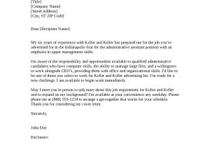 Example Of Cover Letter for Office assistant 2018 Office assistant Cover Letter Fillable Printable