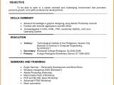 Example Of Resume for Job Application In Philippines 6 Example Of Filipino Resume format Penn Working Papers
