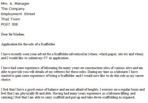 Examples Of Cover Letters 2014 Scaffolder Cover Letter Example Icover org Uk