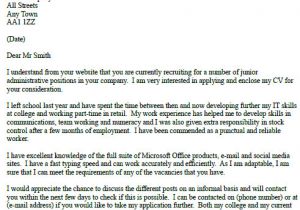 Examples Of Cover Letters for Administrative Positions Example Of A Cover Letter for Administrative Jobs