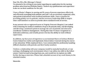 Examples Of Cover Letters for Nursing Jobs Nursing Job Cover Letter Examples Letter Of Recommendation