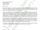 Examples Of Covering Letters for Teaching Jobs Elementary Teacher Cover Letter Sample