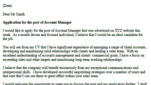 Examples Of Good Cover Letters Uk Account Manager Cover Letter Example Icover org Uk