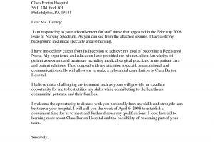 Examples Of Nursing Cover Letters New Grad New Grad Nurse Cover Letter Example Nursing Cover