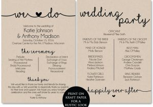 Examples Of Wedding Programs Templates Christian Wedding order Of Service Template