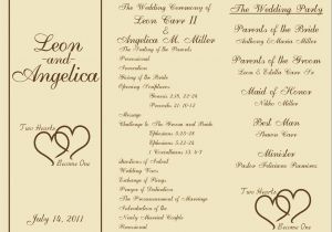 Examples Of Wedding Programs Templates Printable Wedding Programs On Pinterest Free Printable