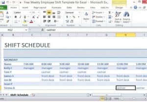 Excel Templates for Scheduling Employees Free Weekly Employee Shift Template for Excel