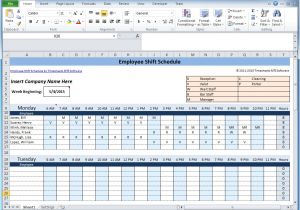 Excel Templates for Scheduling Employees Weekly Employee Shift Schedule Template Excel Schedule