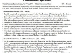Executive assistant Contract Template Administrative assistant Resume Example Sample