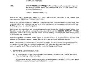 Executive assistant Contract Template Administrative Services Agreement 2 Template Sample