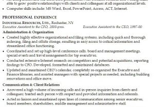 Executive assistant Resume Template Resume for An Executive assistant Susan Ireland Resumes