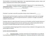 Executive Director Contract Template Executive Agreement 7 Free Samples Examples format