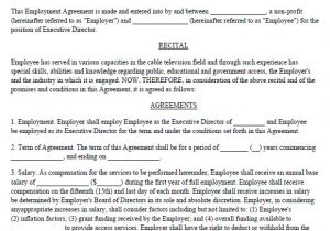 Executive Director Contract Template Sample Executive Agreement 5 Documents In Pdf Word