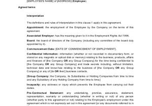 Executive Employment Contract Template 17 Employment Contract Samples Examples Templates