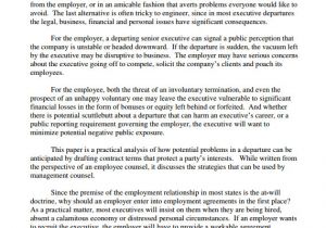 Executive Employment Contract Template Executive Employment Contract Contract Templates