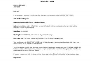 Executive Offer Letter Template Best Photos Of Simple Job Offer Letter Template Sample