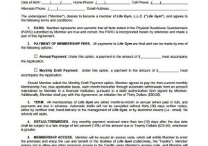 Exercise Contract Template 11 Gym Contract Templates Pages Word Docs