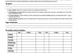 Exercise Contract Template Fitness Schedule Template 12 Free Excel Pdf Documents