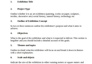 Exhibition Proposal Template Exhibition Proposal Templates 8 Free Word Pdf format