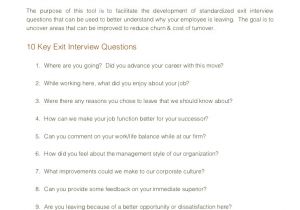 Exit Email Template Exit Interview Questions tool