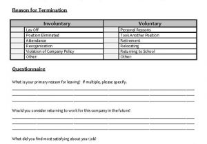 Exit Interview forms Templates Exit Interview form